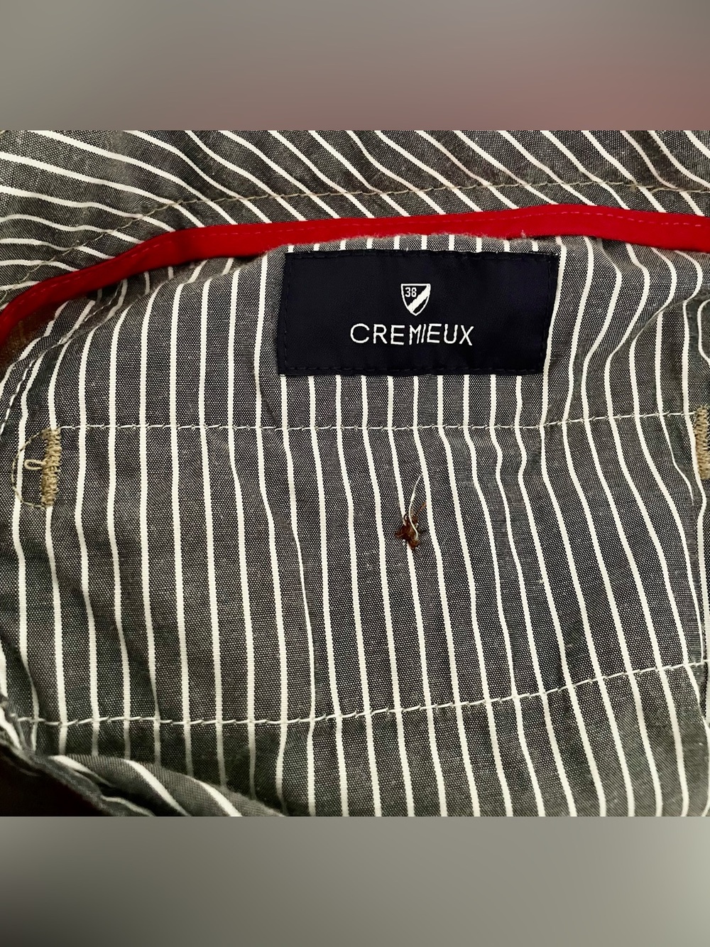 🦘Daniel Cremieux Men's Tan Pinstripe Pants 🦘 - Picture 7 of 8